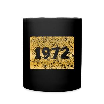 Jahr 1972 - Tasse einfarbig - Schwarz - Vorne