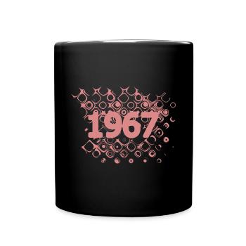 Jahreszahl 1967 - Tasse einfarbig - Schwarz - Vorne