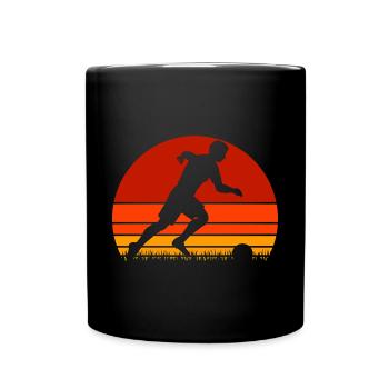 Fußball Fußballer - Tasse einfarbig - Schwarz - Vorne