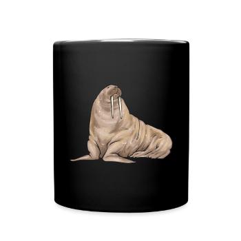 Walross - Tasse einfarbig - Schwarz - Vorne