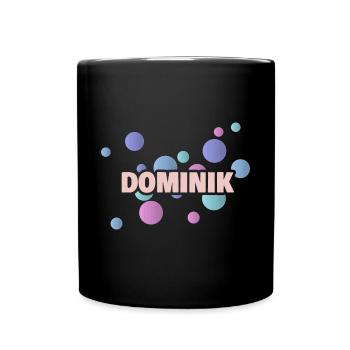 Geschenk für Dominik - Tasse einfarbig - Schwarz - Vorne