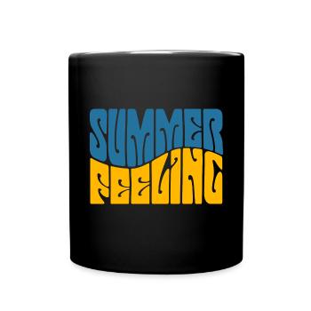 Summer Feeling - Sun - Holiday - Good Mood - Full Colour Mug - black - Front