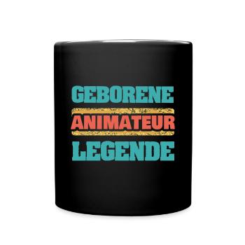 Beruf Animateur - Tasse einfarbig - Schwarz - Vorne