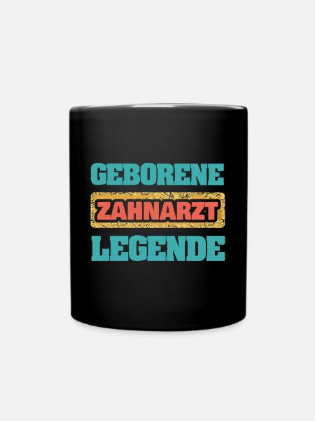 Geschenk für Zahnarzt - Tasse einfarbig - Schwarz