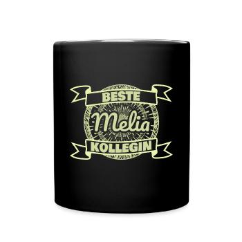 Melia als Arbeitskollegin - Tasse einfarbig - Schwarz - Vorne