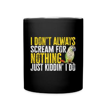 Molina Parakeet Parrot Bird Parakeet - Full Colour Mug - black - Front
