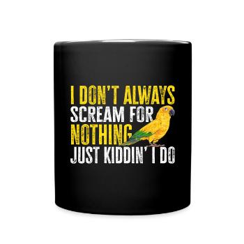 Parakeet, Parrot, Parakeet, Bird - Full Colour Mug - black - Front