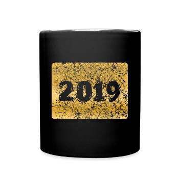 Number 2019 - Full Colour Mug - black - Front