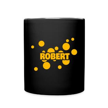 Robert als Robert - Tasse einfarbig - Schwarz - Vorne