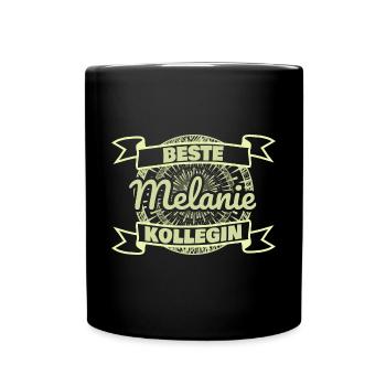 Melanie as a work colleague - Full Colour Mug - black - Front
