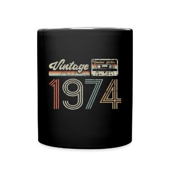 Limited Edition Vintage 1974 Geburtstag Geschenk - Tasse einfarbig - Schwarz - Vorne