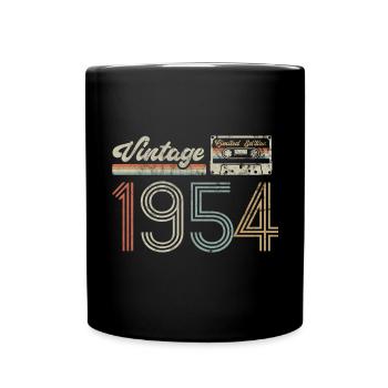 Limited Edition Vintage 1954 Geburtstag Geschenk - Tasse einfarbig - Schwarz - Vorne