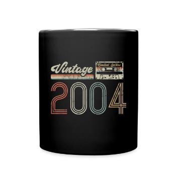 Limited Edition Vintage 2004 Geburtstag Geschenk - Tasse einfarbig - Schwarz - Vorne