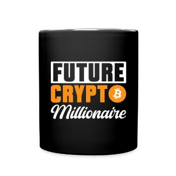 Bitcoin Kryptowährung BTC Crypto Trader - Tasse einfarbig - Schwarz - Vorne