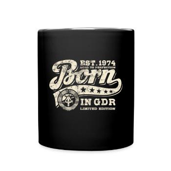 Né en RDA 1974 - Anniversaire - Cadeau Ossi - Mug uni - noir - Devant