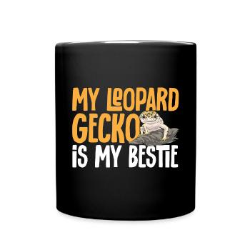 Leopard Gecko Reptile Pet Gecko - Full Colour Mug - black - Front