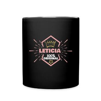 Leticia comme prénom - Mug uni - noir - Devant
