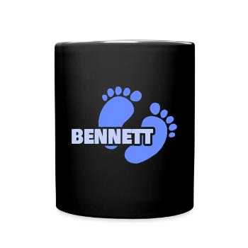 Bennett als Geburt - Tasse einfarbig - Schwarz - Vorne