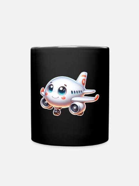Airplane - Full Colour Mug - black
