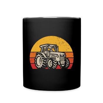 Tractor Farmer Agriculture Farming Farm Rancher - Full Colour Mug - black - Front