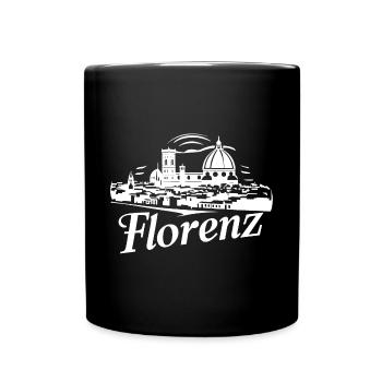 Toskana Skyline - Tasse einfarbig - Schwarz - Vorne