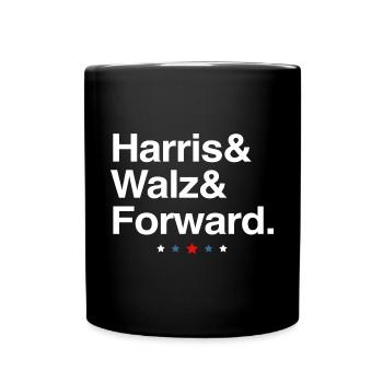 Kamala Harris & Tim Walz 2024 Maillot Forward - Mug uni - noir - Devant