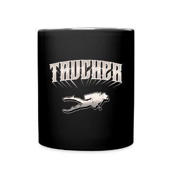 Taucher Tauchen - Tasse einfarbig - Schwarz - Vorne