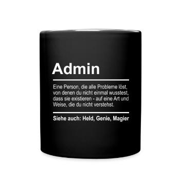Admin - Mug uni - noir - Devant