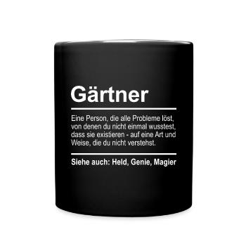 Gardener - Full Colour Mug - black - Front