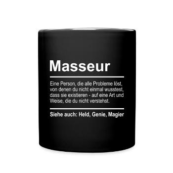 Masseur - Full Colour Mug - black - Front