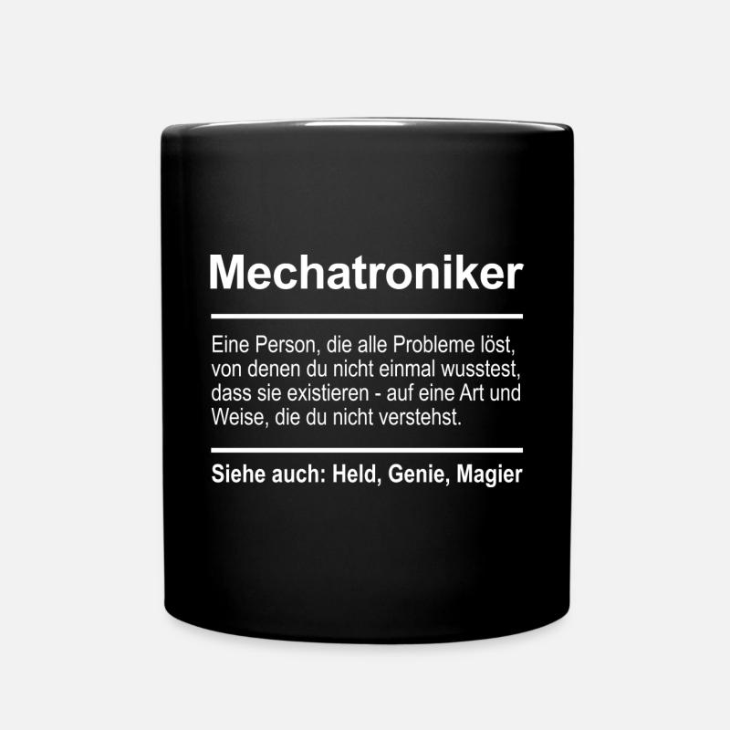 Mechatroniker - Tasse einfarbig - Schwarz
