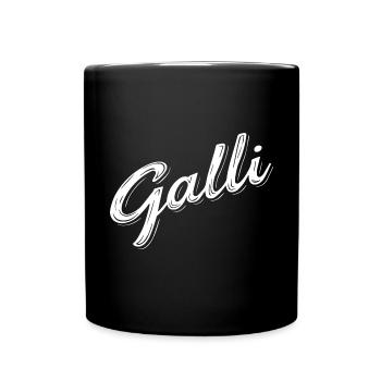 Halli & Galli Partnerlook Party outfit - Galli - Tasse einfarbig - Schwarz - Vorne