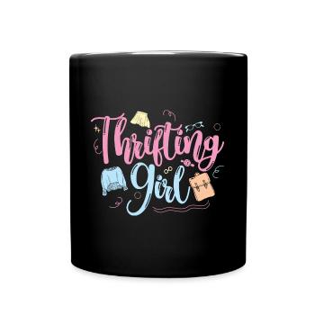 Thrift Shopper Thrifting Girl Thrift Store - Tasse einfarbig - Schwarz - Vorne