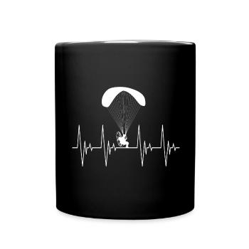 Parapente motorisé Heartbeat ECG Avion - Mug uni - noir - Devant