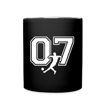 Soccer Number 07 Soccer Player - Full Colour Mug - black - Front