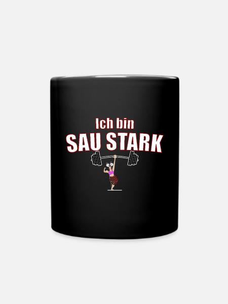 Saustark - Tasse einfarbig - Schwarz
