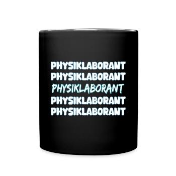 Job Physiklaborant - Tasse einfarbig - Schwarz - Vorne