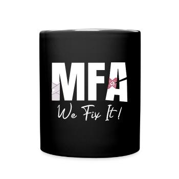 Arzthelferin We Fix It MFA - Tasse einfarbig - Schwarz - Vorne
