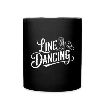 Line Dancing Country Dance - Line Dance Tanzen - Full Colour Mug - black - Front