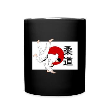 Judo - Judoka - Kampfsport - Tasse einfarbig - Schwarz - Vorne