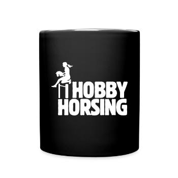 Hobby Horsing - Hobby Cheval - Equitation - Cadeau - Mug uni - noir - Devant