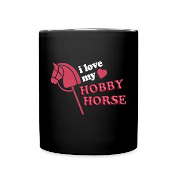 J’aime hobby cheval - coeur - hobby - cadeau 3D - Mug uni - noir - Devant