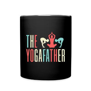 Yoga The Yogafather Funny Yoga - Full Colour Mug - black - Front