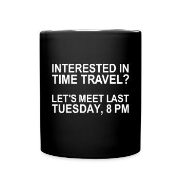 Time Travel 1 - Full Colour Mug - black - Front