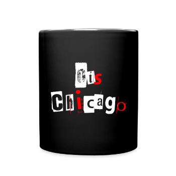 Ois Chicago Weiß / Rot - Tasse einfarbig - Schwarz - Vorne