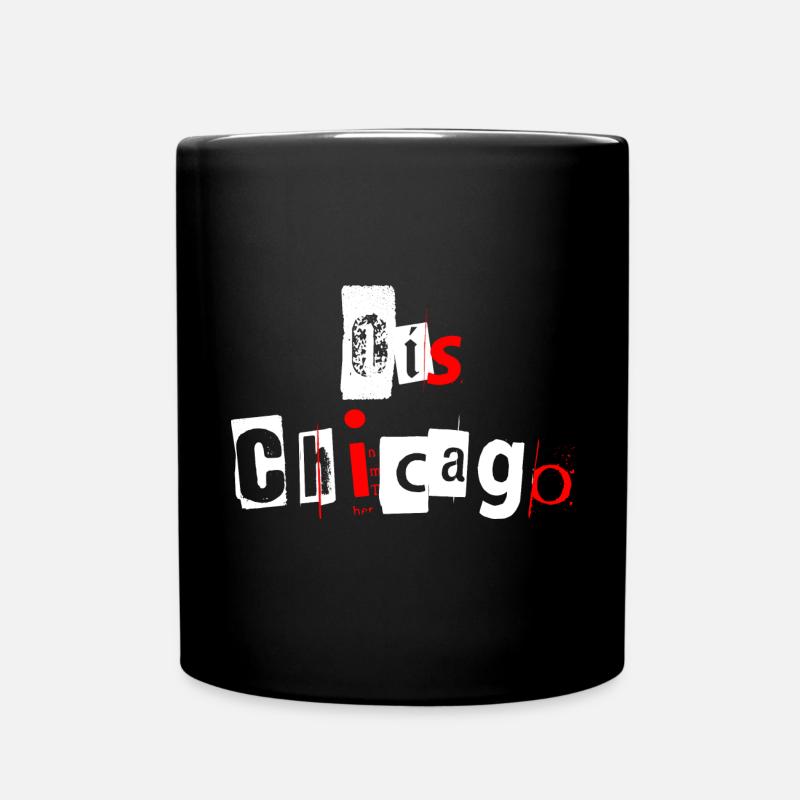 Ois Chicago Weiß / Rot - Tasse einfarbig - Schwarz