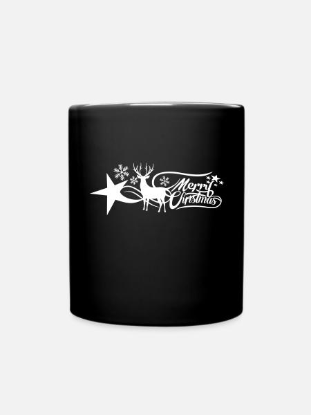 merry-christmas - Tasse einfarbig - Schwarz