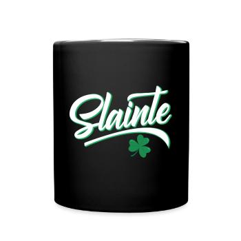 Le jour de la Saint-Patrick Slainte - Mug uni - noir - Devant