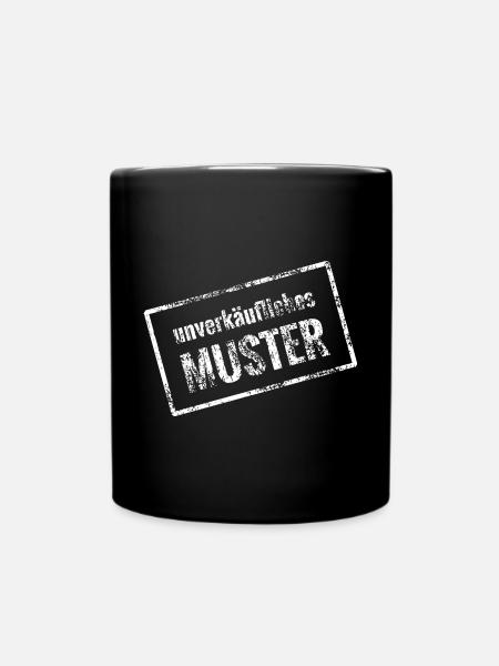 unverkäufliches Muster - Geschenk Idee - Tasse einfarbig - Schwarz