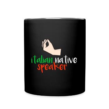 Gestes italiens - Mug uni - noir - Devant
